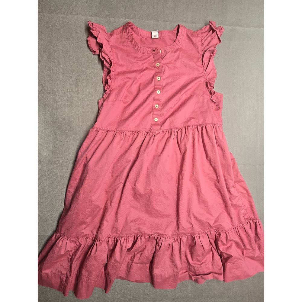Old Navy Womens XS Pink Ruffle Sleeve Tiered Babydoll Dress with Pockets